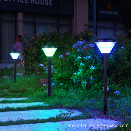 Colorful Solar Garden Light - Waterproof Outdoor Pathway Lamp for Lawn and Courtyard